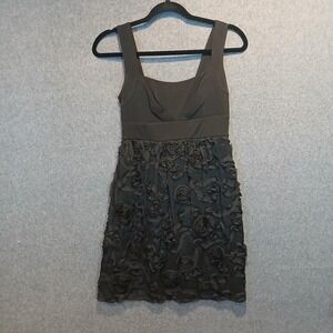 Enfocus Petite size 4P mini dress  3D rosettes on skirt chic gothic cocktail y2k